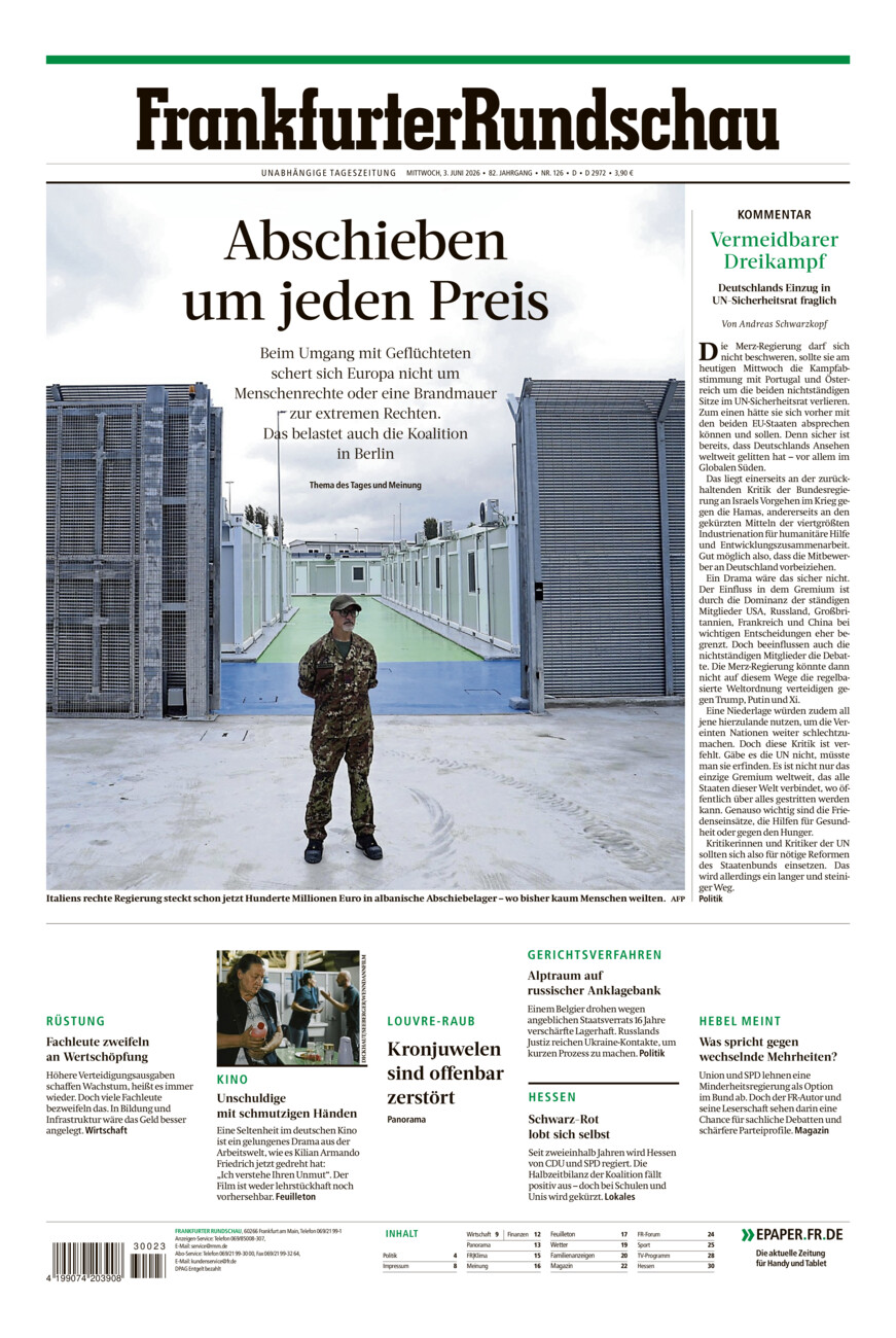Frankfurter Rundschau vom Mittwoch, 03.06.2026
