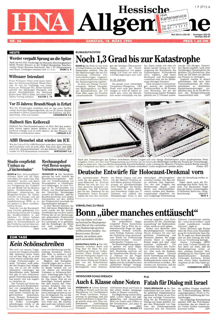 Heute vor 30 Jahren vom Dienstag, 18.03.2025