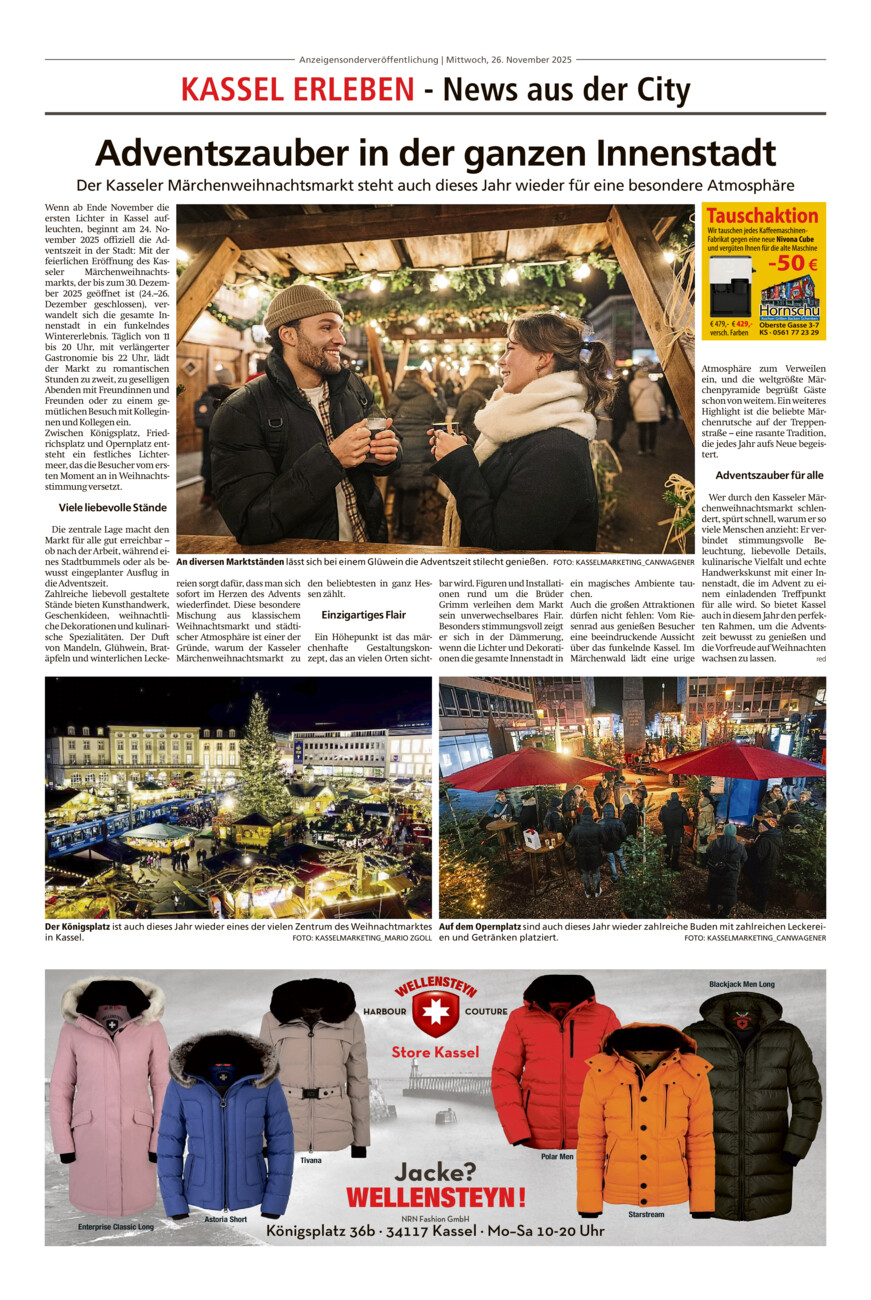 Kassel erleben vom Mittwoch, 26.11.2025
