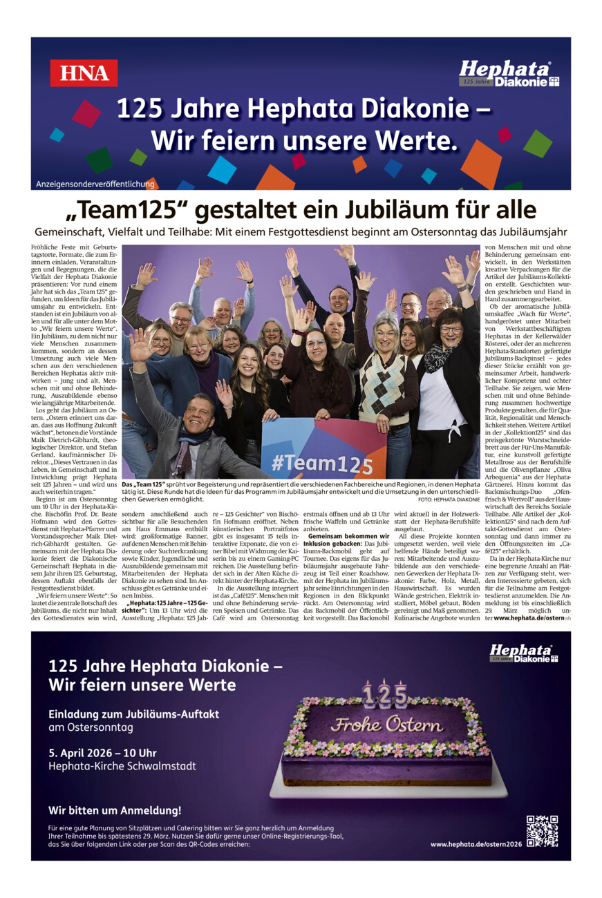 125 Jahre Hephata vom Samstag, 28.03.2026