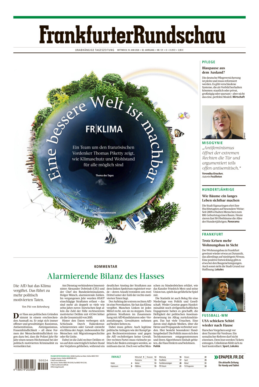 Frankfurter Rundschau vom Mittwoch, 10.06.2026