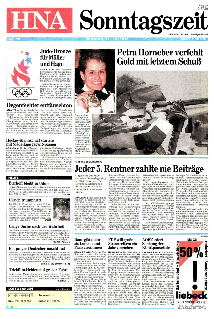Heute vor 30 Jahren vom Dienstag, 21.07.2026
