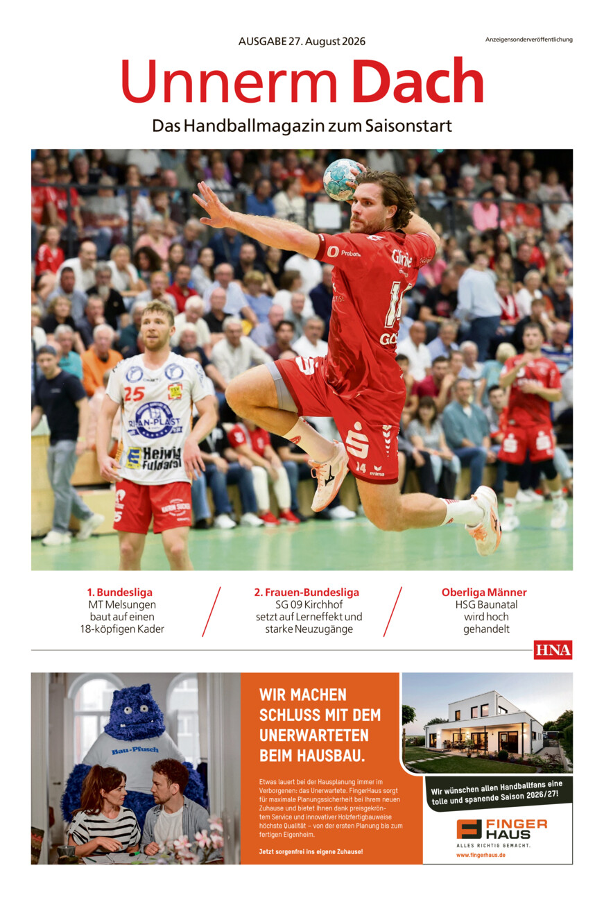 Unnerm Dach - Start in die Handballsaison vom Donnerstag, 27.08.2026