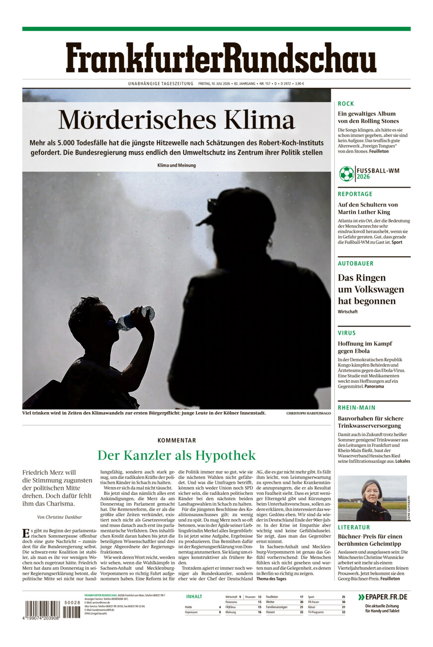 Frankfurter Rundschau vom Freitag, 10.07.2026