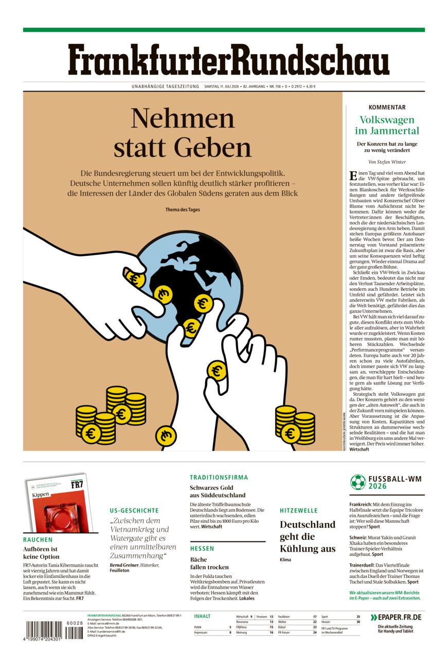 Frankfurter Rundschau vom Samstag, 11.07.2026