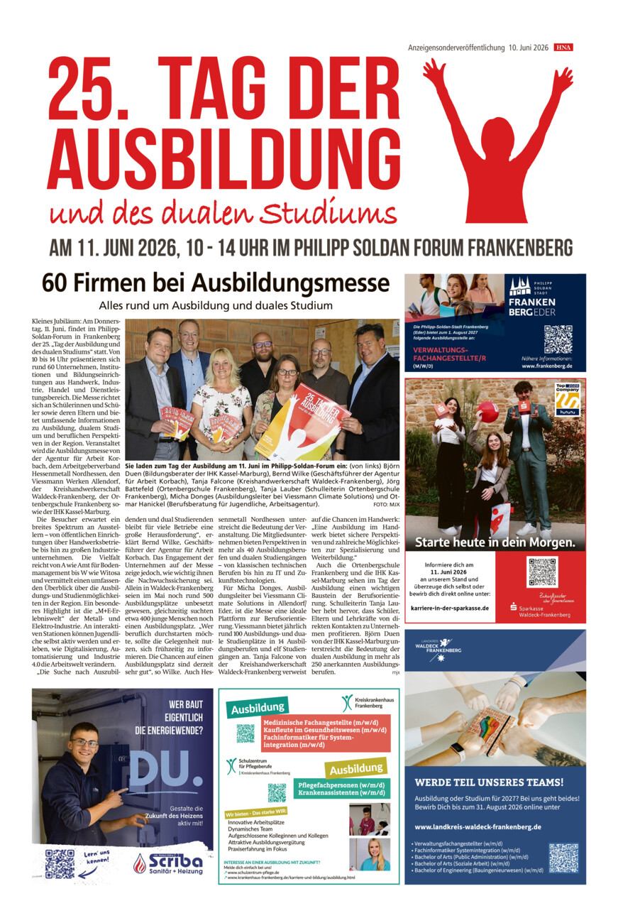 Tag der Ausbildung vom Mittwoch, 10.06.2026