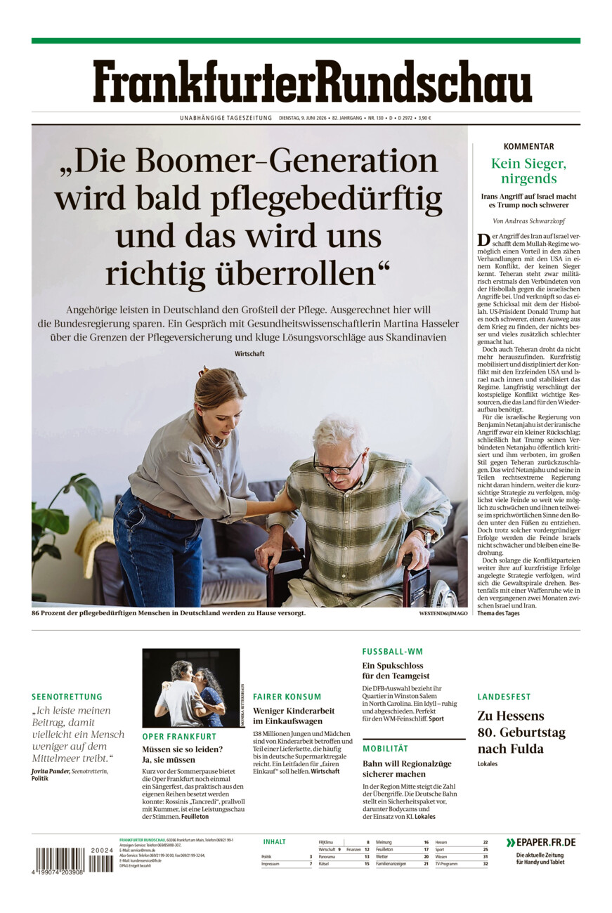 Frankfurter Rundschau vom Dienstag, 09.06.2026