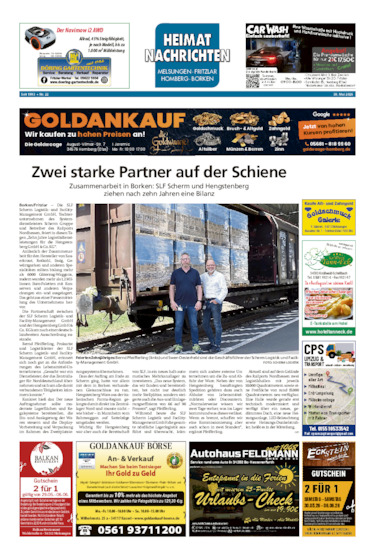 Heimatnachrichten Melsungen/Fritzlar-Homberg vom 30.05.2026