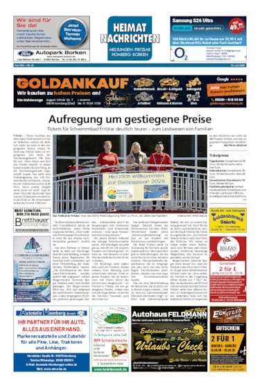 Heimatnachrichten Melsungen/Fritzlar-Homberg vom 13.06.2026