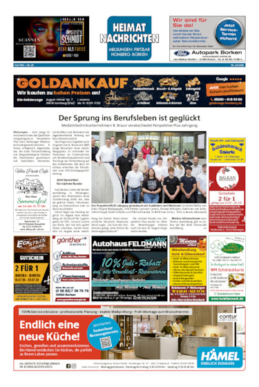 Heimatnachrichten Melsungen/Fritzlar-Homberg vom 18.07.2026