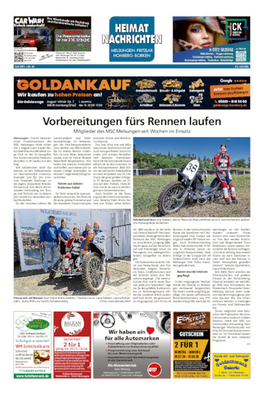 Heimatnachrichten Melsungen/Fritzlar-Homberg vom 25.07.2026