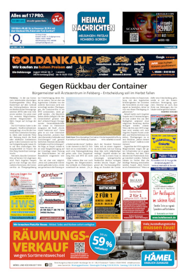 Heimatnachrichten Melsungen/Fritzlar-Homberg vom 01.08.2026