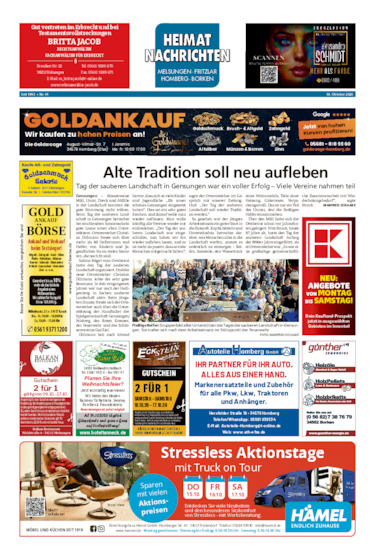 Heimatnachrichten Melsungen/Fritzlar-Homberg vom 10.10.2026