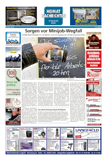 Heimatnachrichten Rotenburg/Bebra vom 25.07.2026