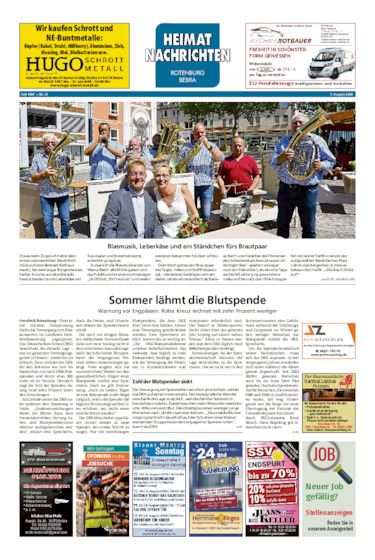Heimatnachrichten Rotenburg/Bebra vom 01.08.2026