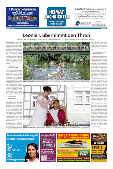 Heimatnachrichten Witzenhausen/Hann. Münden vom 18.07.2026