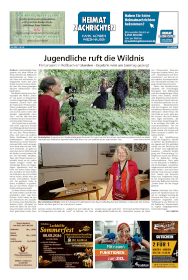 Heimatnachrichten Witzenhausen/Hann. Münden vom 25.07.2026
