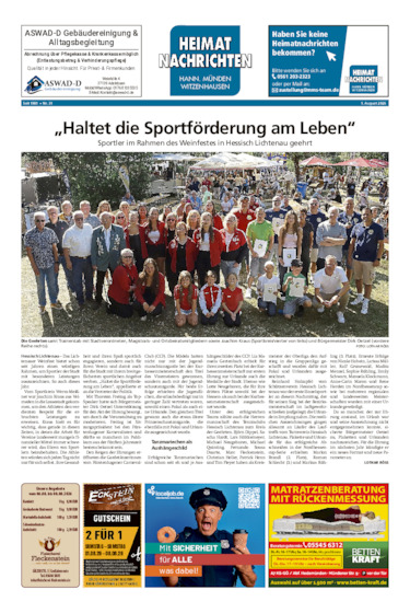 Heimatnachrichten Witzenhausen/Hann. Münden vom 01.08.2026