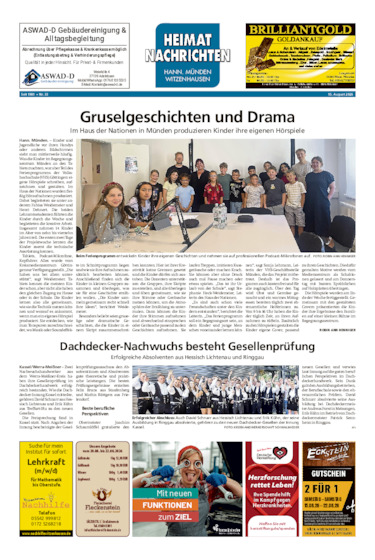 Heimatnachrichten Witzenhausen/Hann. Münden vom 15.08.2026
