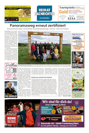 Heimatnachrichten Frankenberg vom 06.06.2026