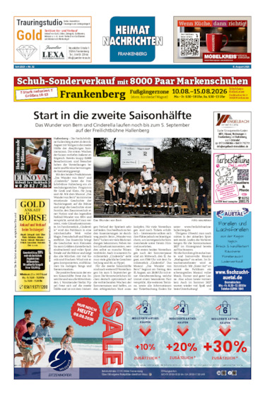 Heimatnachrichten Frankenberg vom 08.08.2026