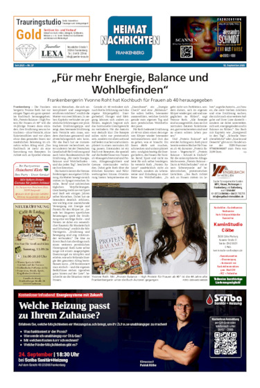 Heimatnachrichten Frankenberg vom 12.09.2026