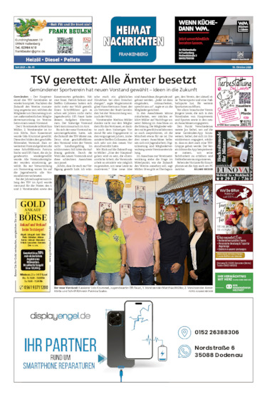 Heimatnachrichten Frankenberg vom 10.10.2026