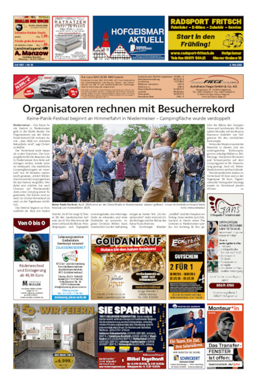 Hofgeismar Aktuell vom 02.05.2026