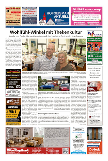 Hofgeismar Aktuell vom 30.05.2026