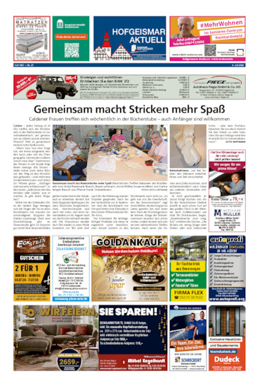 Hofgeismar Aktuell vom 04.07.2026