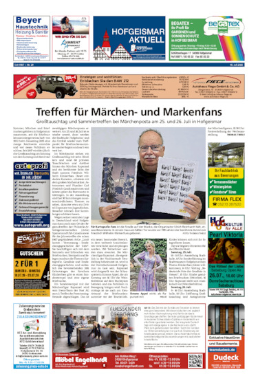 Hofgeismar Aktuell vom 18.07.2026