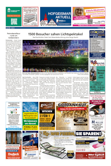 Hofgeismar Aktuell vom 01.08.2026