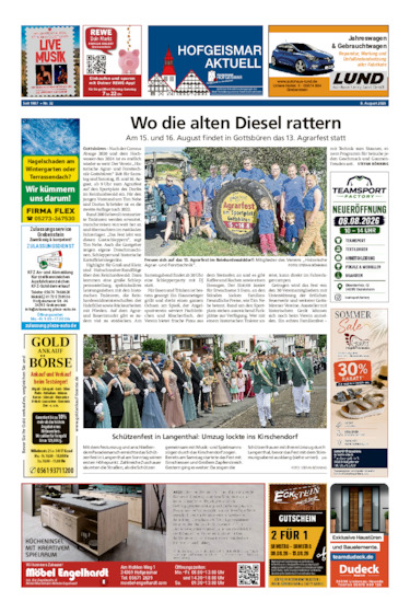Hofgeismar Aktuell vom 08.08.2026