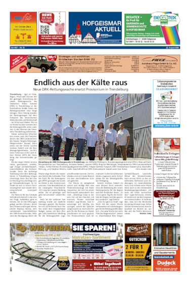 Hofgeismar Aktuell vom 22.08.2026
