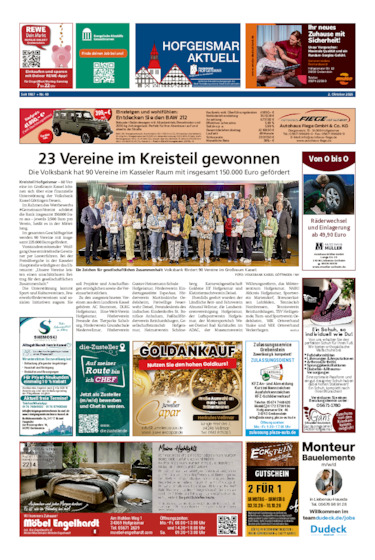 Hofgeismar Aktuell vom 02.10.2026