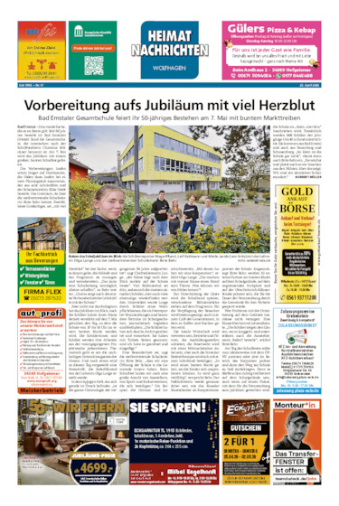 Heimatnachrichten Wolfhagen  vom 25.04.2026