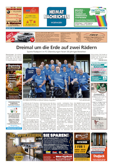 Heimatnachrichten Wolfhagen  vom 16.05.2026