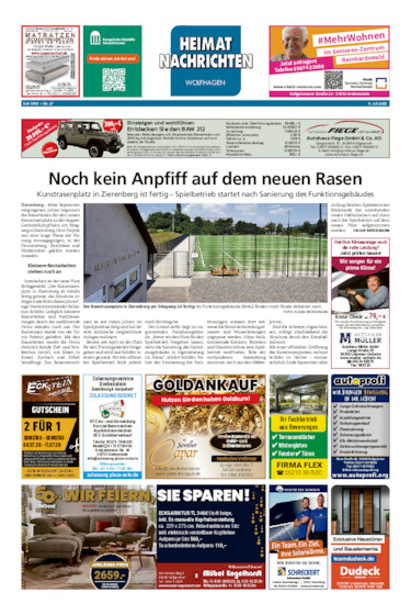 Heimatnachrichten Wolfhagen  vom 04.07.2026