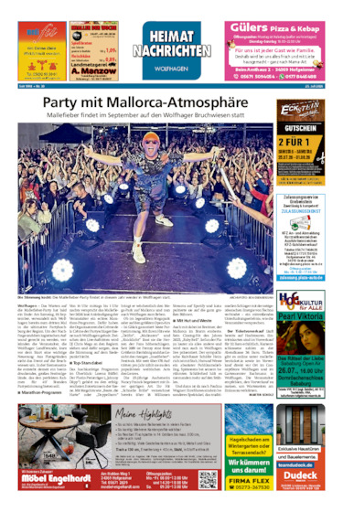 Heimatnachrichten Wolfhagen  vom 25.07.2026
