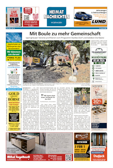 Heimatnachrichten Wolfhagen  vom 08.08.2026