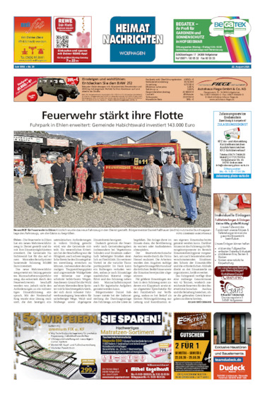 Heimatnachrichten Wolfhagen  vom 22.08.2026