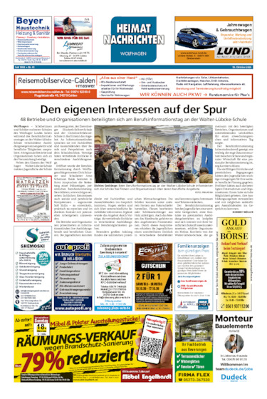 Heimatnachrichten Wolfhagen  vom 10.10.2026
