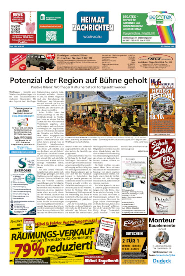 Heimatnachrichten Wolfhagen  vom 17.10.2026